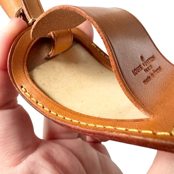 Authentic Louis Vuitton Vachetta Leather Large Luggage Tag with Poignet - Picture 2 of 9